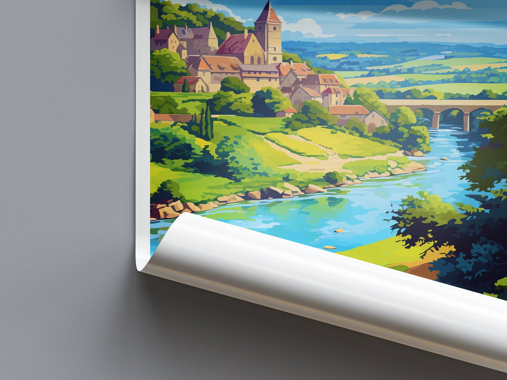 Dordogne Travel Print Wall Art Dordogne Wall Hanging Home Decoration Dordogne Gift Art Lovers Wall Art Print Art Dordogne Wall Hanging Art