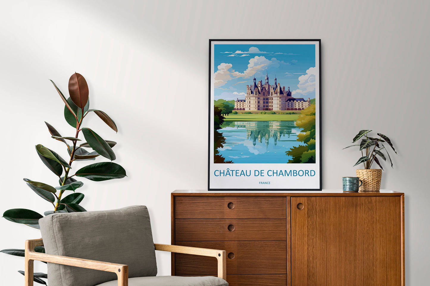 Château de Chambord Travel Print Wall Art Château de Chambord Wall Hanging Home Decor Château de Chambord France Gift Art Lovers Wall Art