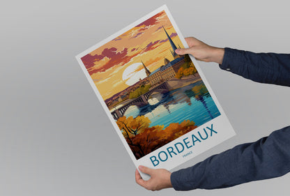 Bordeaux Travel Print Wall Art Bordeaux France Wall Hanging Home Decoration Bordeaux Gift Art Lovers Wall Art Print Bordeaux Wall Art