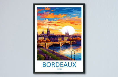 Bordeaux Travel Print Wall Art Bordeaux France Wall Hanging Home Decoration Bordeaux Gift Art Lovers Wall Art Print Bordeaux Wall Art