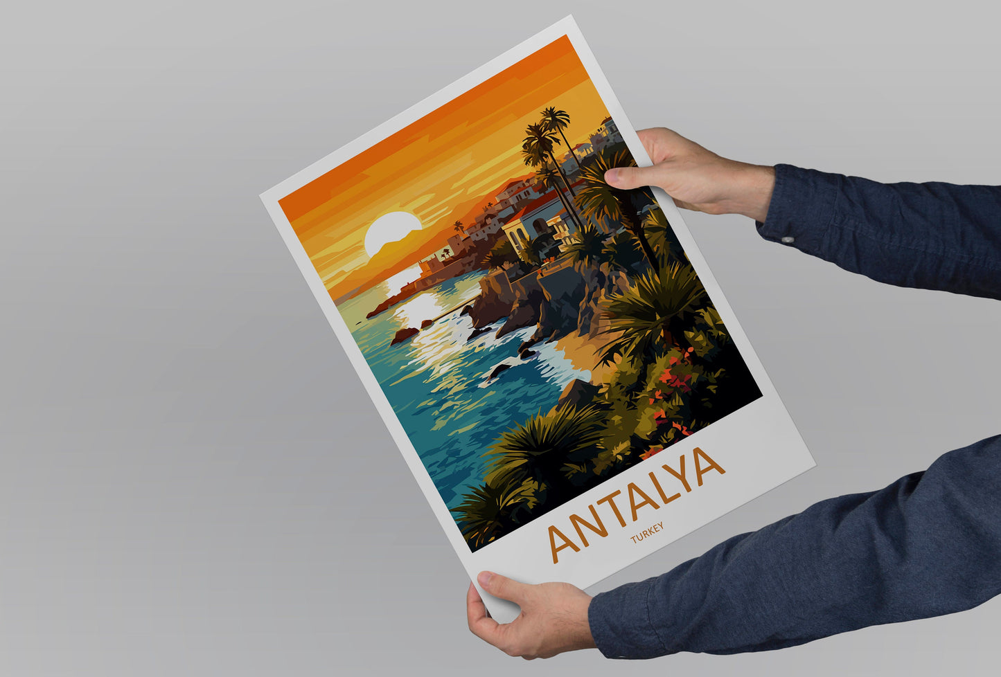 Antalya Travel Print Wall Art Antalya Wall Hanging Home Decoration Antalya Gift Art Lovers Wall Art Print Art Antalya Wall Print Turkey Art