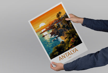 Antalya Travel Print Wall Art Antalya Wall Hanging Home Decoration Antalya Gift Art Lovers Wall Art Print Art Antalya Wall Print Turkey Art