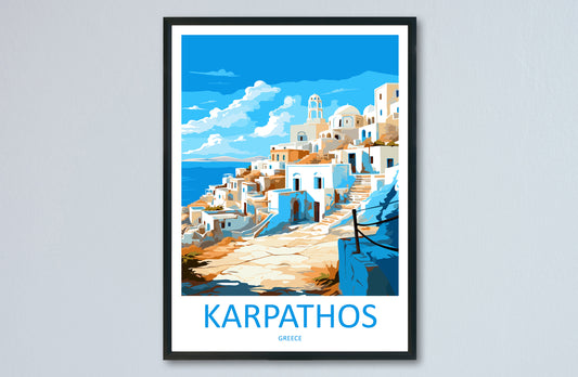 Karpathos Travel Print Wall Art Karpathos Greece Wall Hanging Home Decoration Karpathos Gift Art Lovers Wall Art Print Karpathos Greece Art