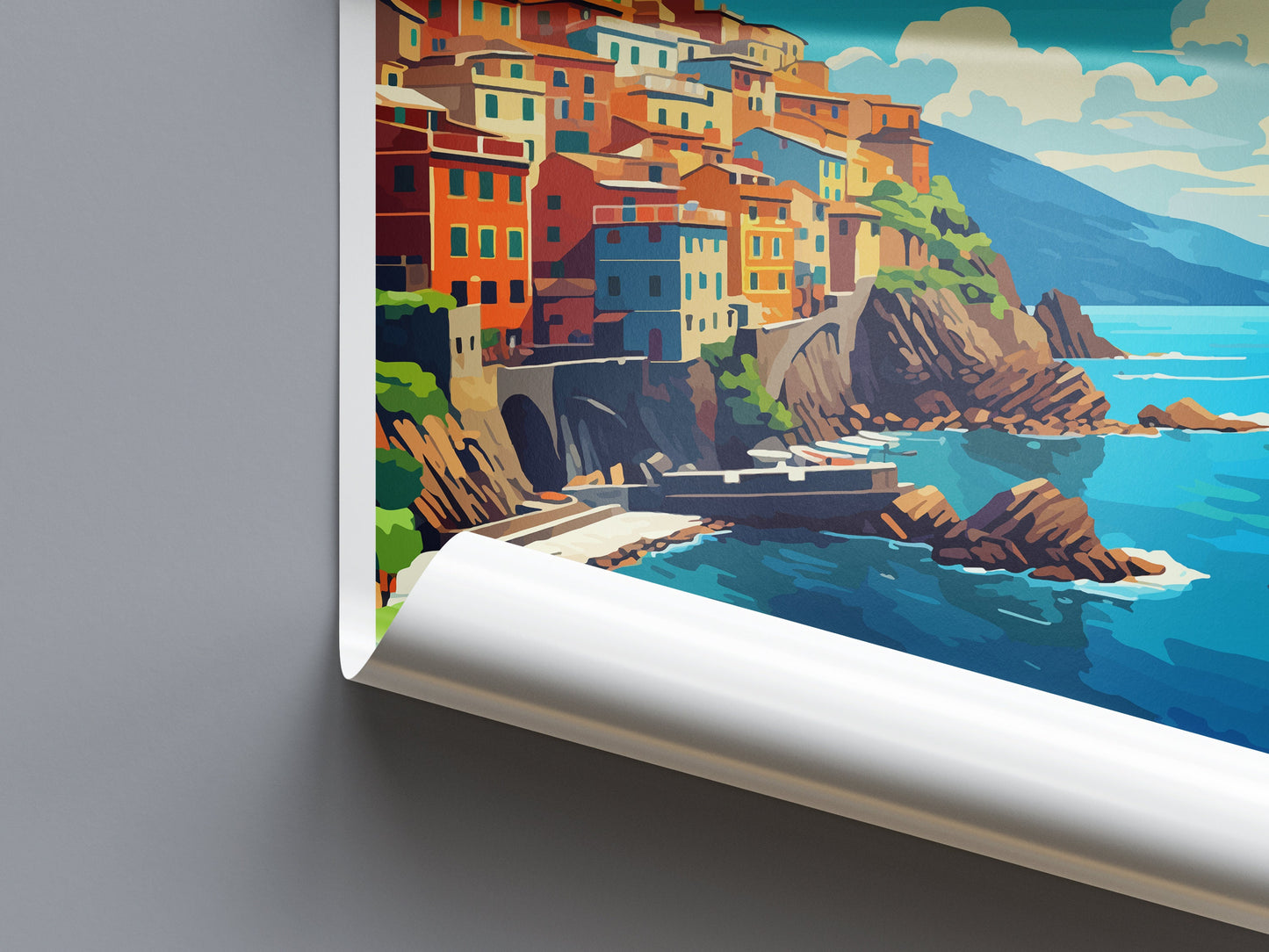Cinque Terre Travel Print Wall Art Cinque Terre Italy Wall Hanging Home Decoration Cinque Terre Gift Art Lovers Wall Art Print Patmos Italy