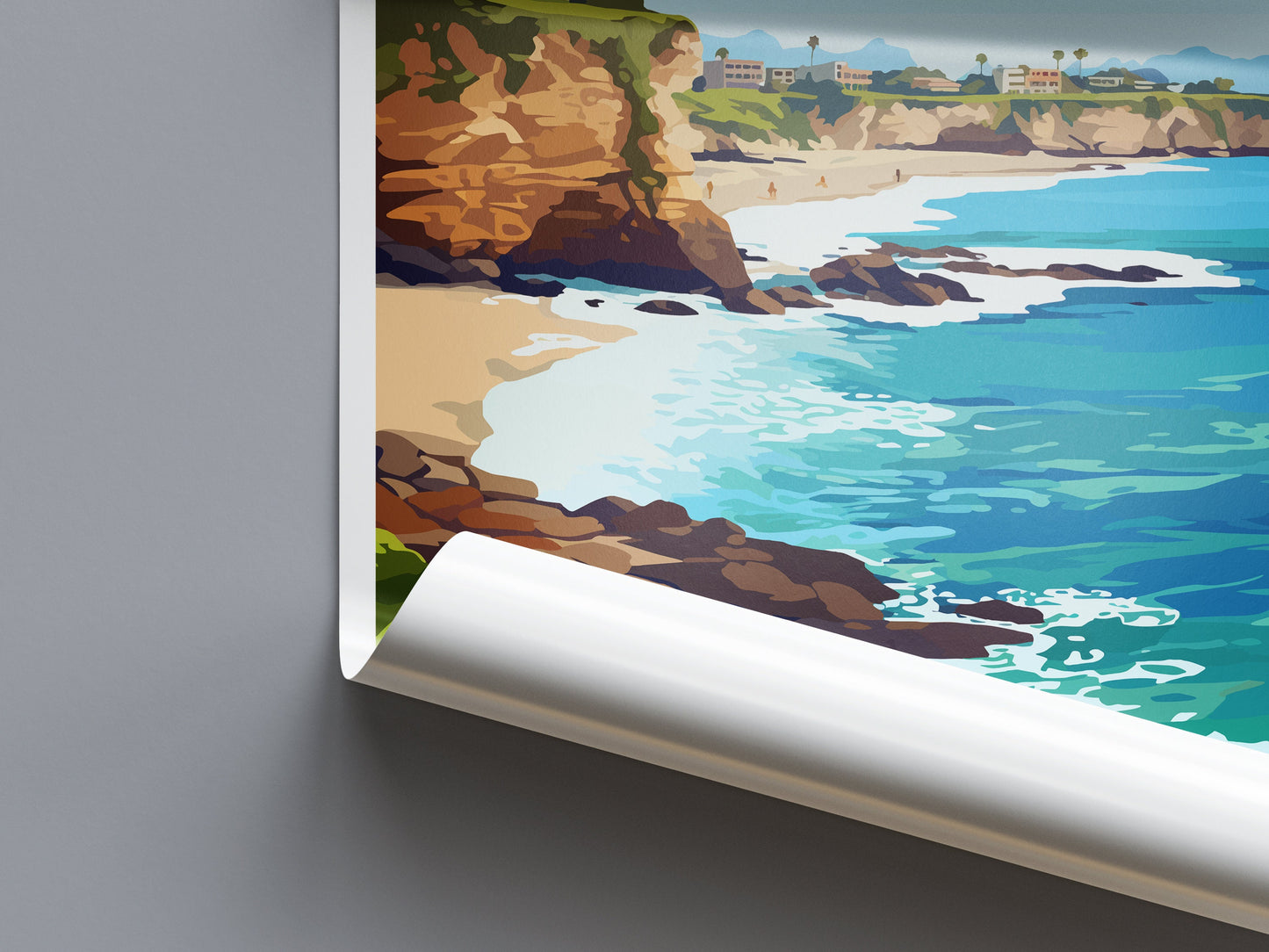 Corona Del Mar Travel Print Wall Art Corona Del Mar Wall Hanging Home Décor Corona Del Mar Gift Art Lovers California Art Lover Gift