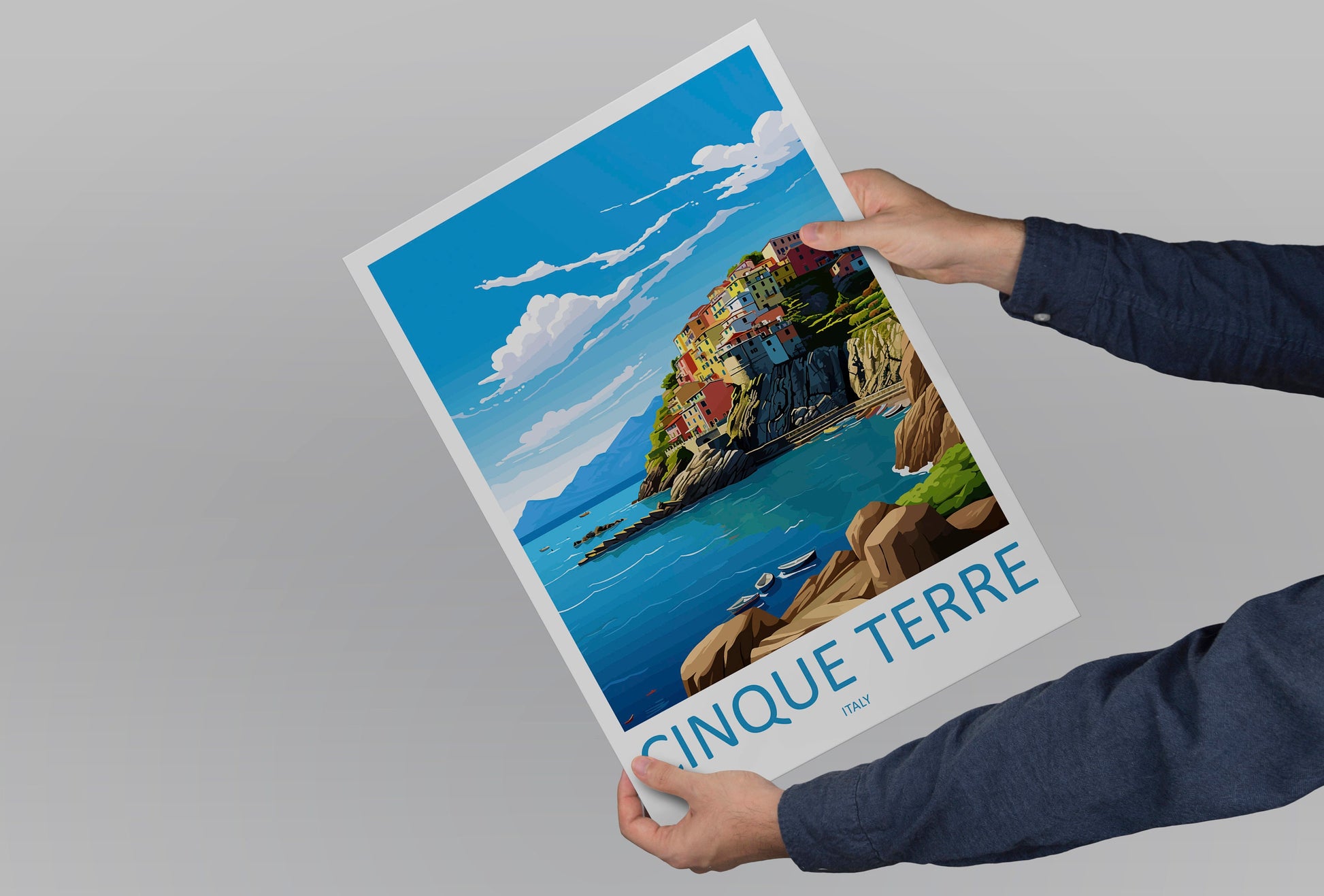 Cinque Terre Travel Print Wall Art Cinque Terre Italy Wall Hanging Home Decoration Cinque Terre Gift Art Lovers Wall Art Print Patmos Italy