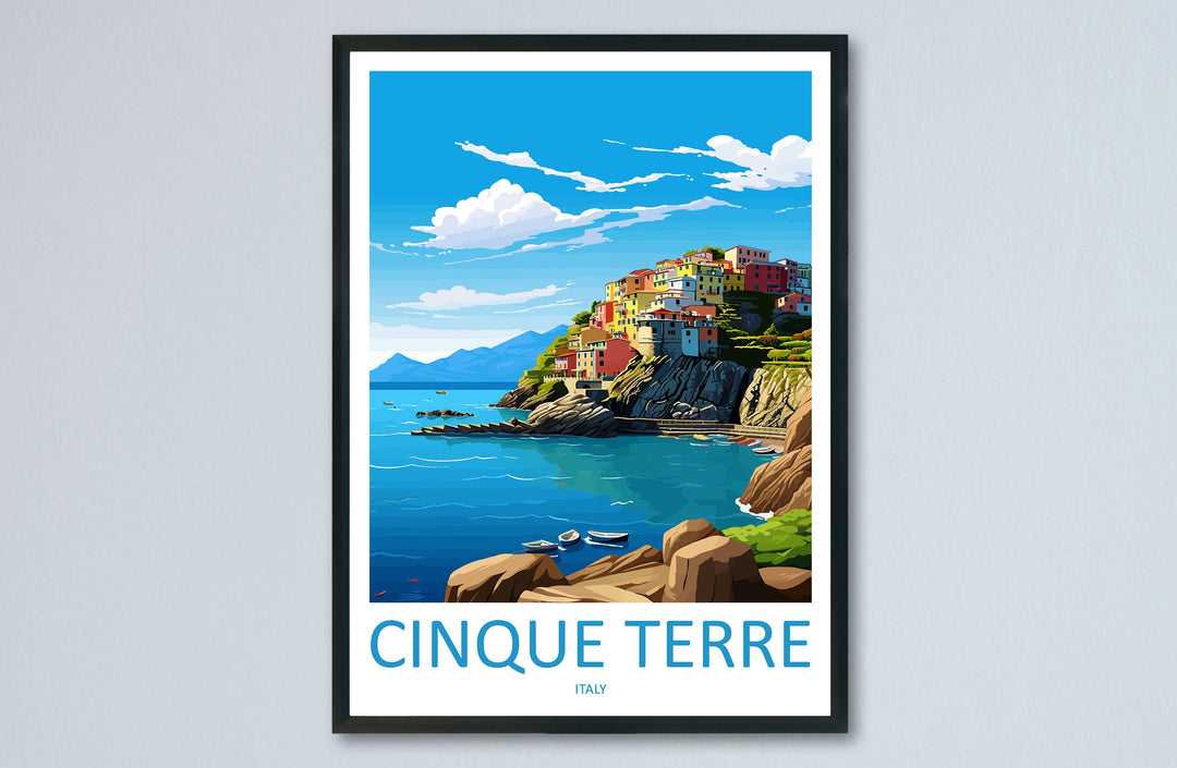 Cinque Terre Travel Print Wall Art Cinque Terre Italy Wall Hanging Home Decoration Cinque Terre Gift Art Lovers Wall Art Print Patmos Italy
