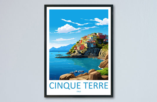 Cinque Terre Travel Print Wall Art Cinque Terre Italy Wall Hanging Home Decoration Cinque Terre Gift Art Lovers Wall Art Print Patmos Italy