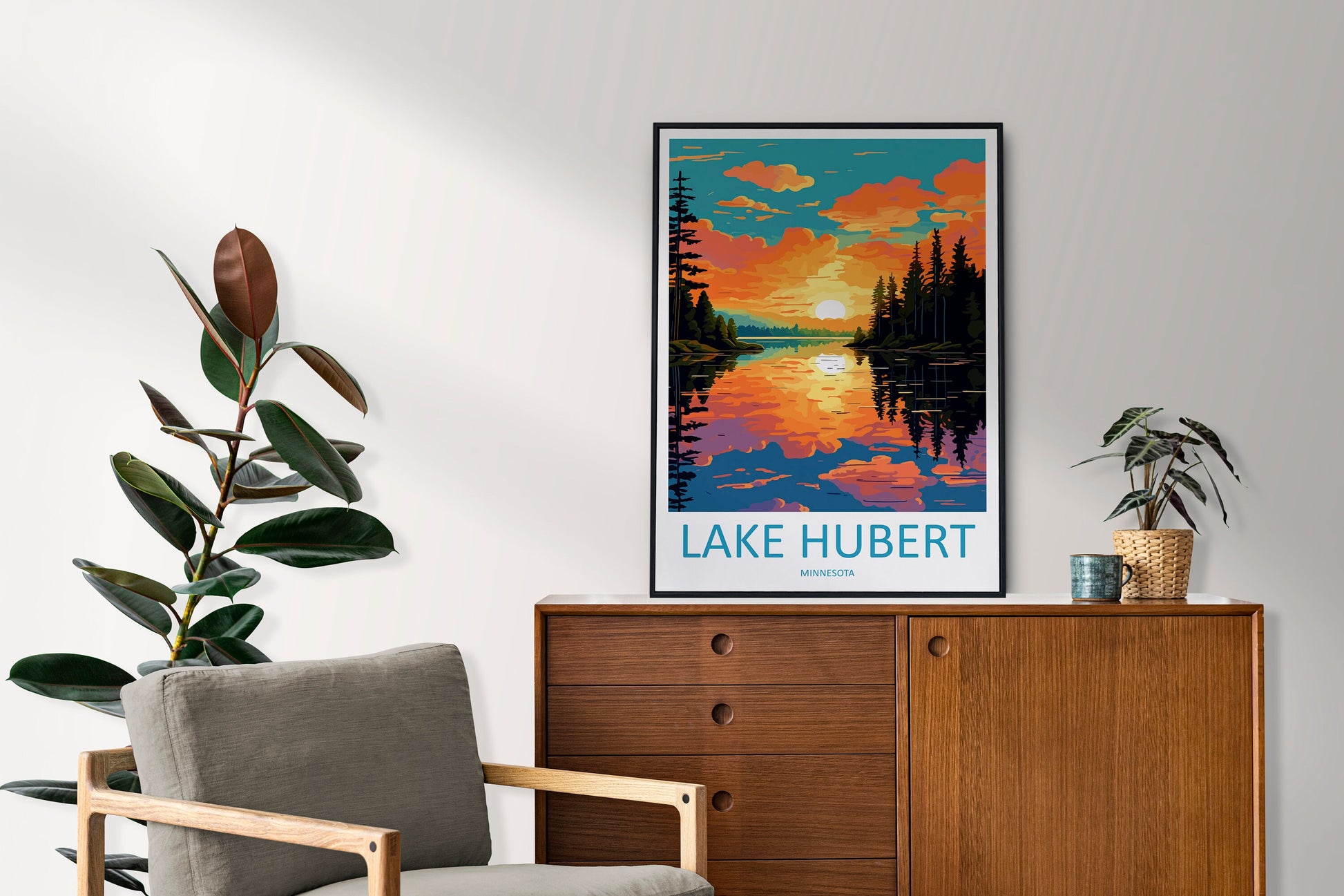 Lake Hubert Travel Print Wall Art Lake Hubert Wall Hanging Home Décor Lake Hubert Gift Art Lovers Art Lover Gift Print