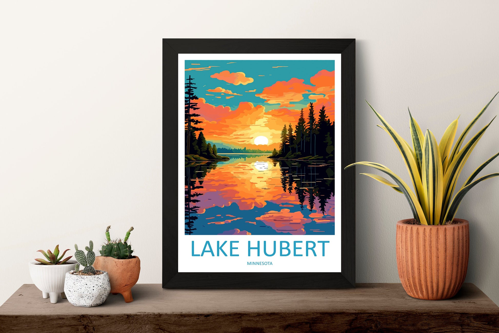 Lake Hubert Travel Print Wall Art Lake Hubert Wall Hanging Home Décor Lake Hubert Gift Art Lovers Art Lover Gift Print