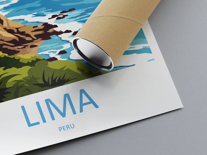 Lima Travel Print Wall Art Lima Wall Hanging Home Décor Lima Gift Art Lovers Peru Art Lover Gift Peru