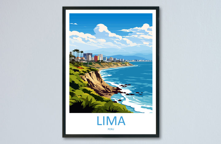 Lima Travel Print Wall Art Lima Wall Hanging Home Décor Lima Gift Art Lovers Peru Art Lover Gift Peru