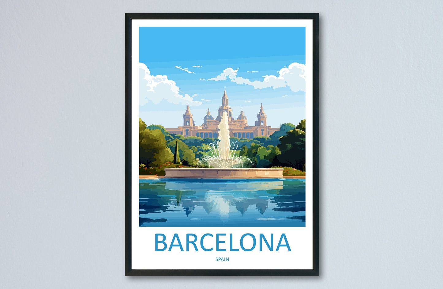 Barcelona Travel Print Wall Art Barcelona Wall Hanging Home Décor Barcelona Gift Art Lovers Spain Art Lover Gift Barcelona Print Spain Art