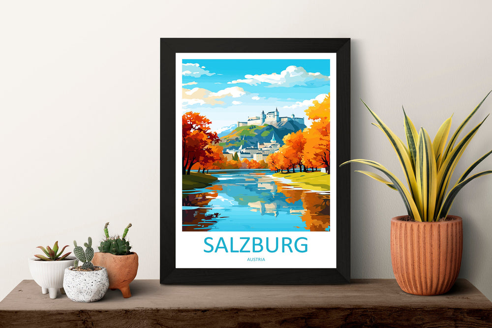 Salzburg Print Salzburg Home Décor Cityscape Art Print Salzburg Wall Art for Travel Enthusiast Gift Wall Hanging Salzburg Austria Poster Art