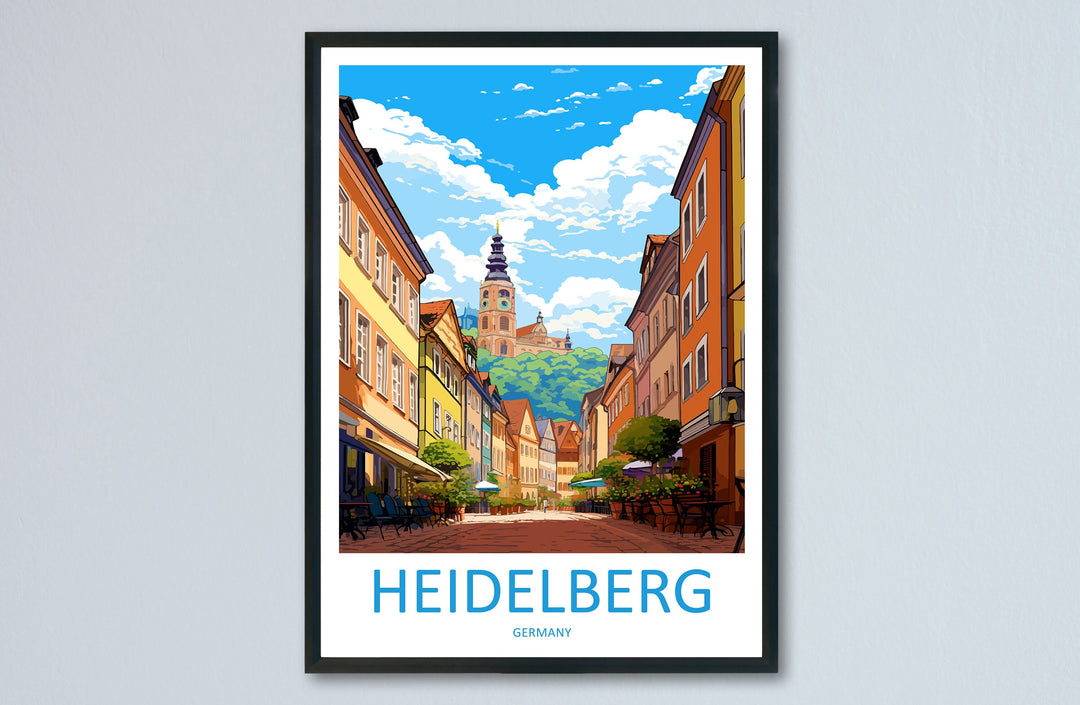 Heidelberg Cityscape Print Heidelberg Home Decor European City Art Print Heidelberg Wall Art Germany Enthusiast Gift Wall Hanging Heidelberg