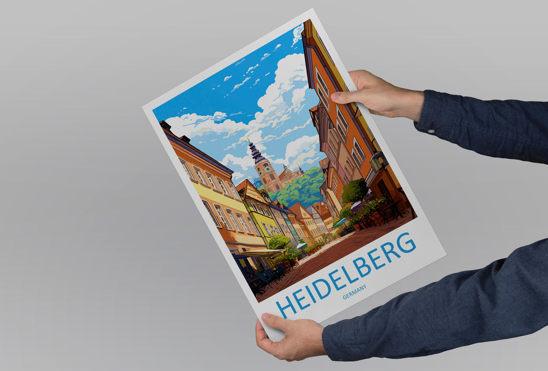 Heidelberg Cityscape Print Heidelberg Home Decor European City Art Print Heidelberg Wall Art Germany Enthusiast Gift Wall Hanging Heidelberg