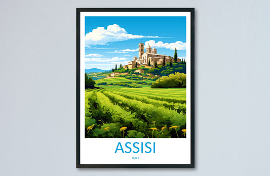 Assisi Travel Print Wall Art Assisi Wall Hanging Home Décor Assisi Gift Art Lovers Italy Art Lover Gift Assisi Print Assisi Travel Gift Art