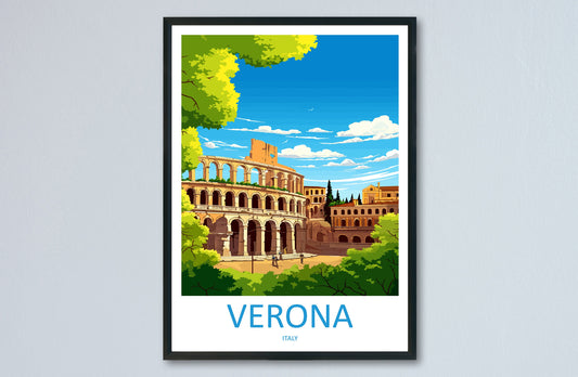 Verona Travel Print Wall Art Verona Italy Wall Hanging Home Decoration Verona Gift Art Lovers Wall Art Print Verona Italy Wall Art Poster