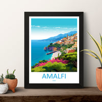 Amalfi Travel Print Wall Art Amalfi Italy Wall Hanging Home Decoration Amalfi Gift Art Lovers Wall Art Print Amalfi Italy Art Amalfi Art