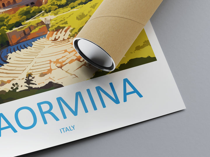 Taormina Travel Print Wall Art Taormina Wall Hanging Home Décor Taormina Gift Art Lovers Italy Art Lover Gift Taormina Print Taormina Art