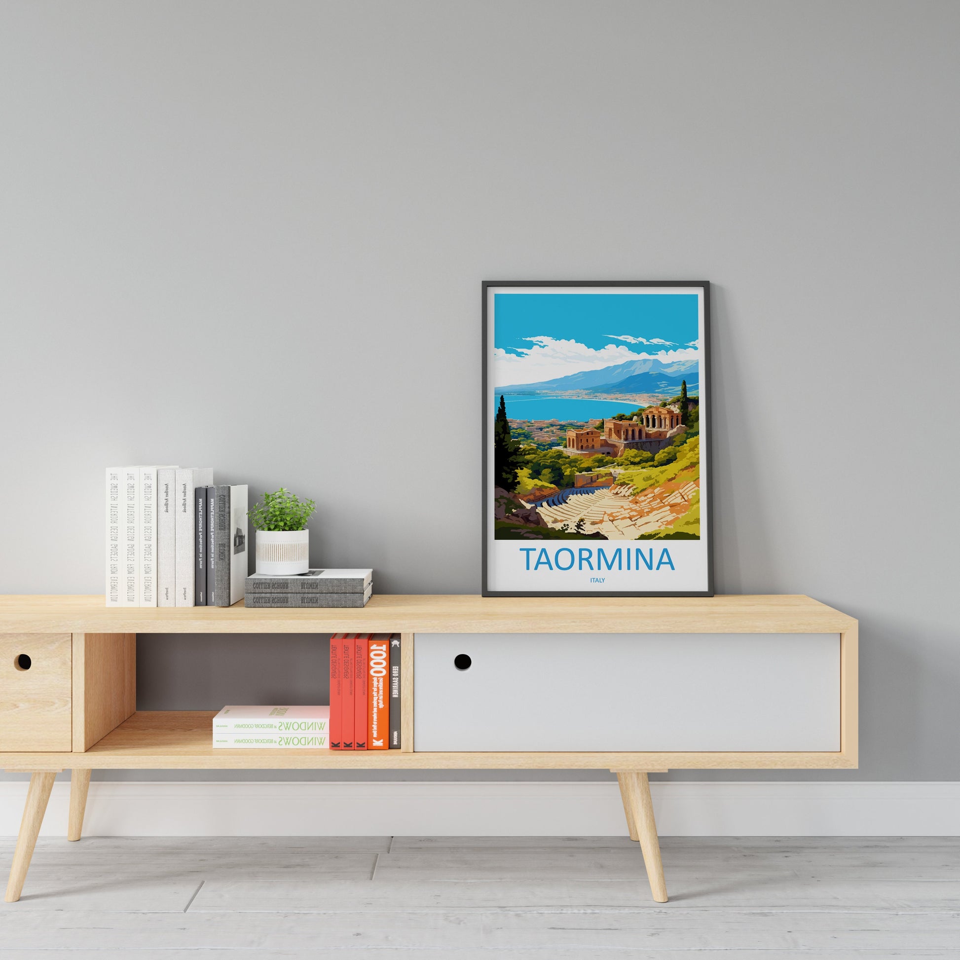 Taormina Travel Print Wall Art Taormina Wall Hanging Home Décor Taormina Gift Art Lovers Italy Art Lover Gift Taormina Print Taormina Art