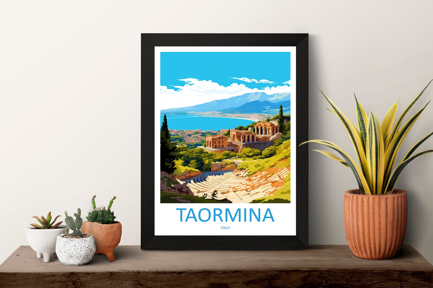 Taormina Travel Print Wall Art Taormina Wall Hanging Home Décor Taormina Gift Art Lovers Italy Art Lover Gift Taormina Print Taormina Art