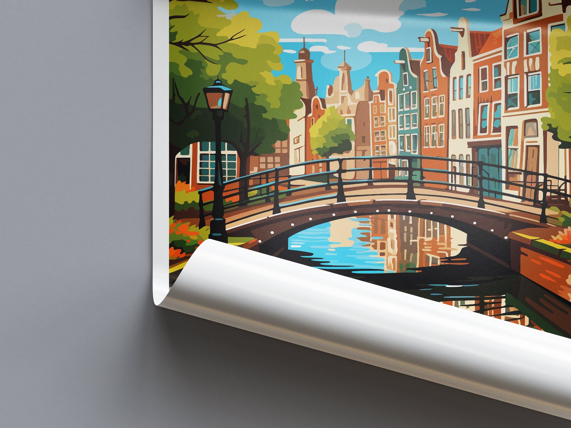 Amsterdam Travel Print Wall Art Amsterdam Wall Hanging Home Décor Amsterdam Gift Art Lovers Netherlands Art Lover Gift Amsterdam Decor