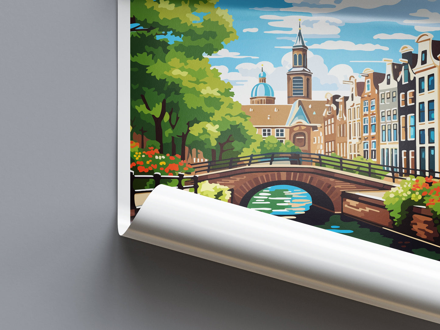 Amsterdam Travel Print Wall Art Amsterdam Wall Hanging Home Décor Amsterdam Gift Art Lovers Netherlands Art Lover Gift Amsterdam Decor