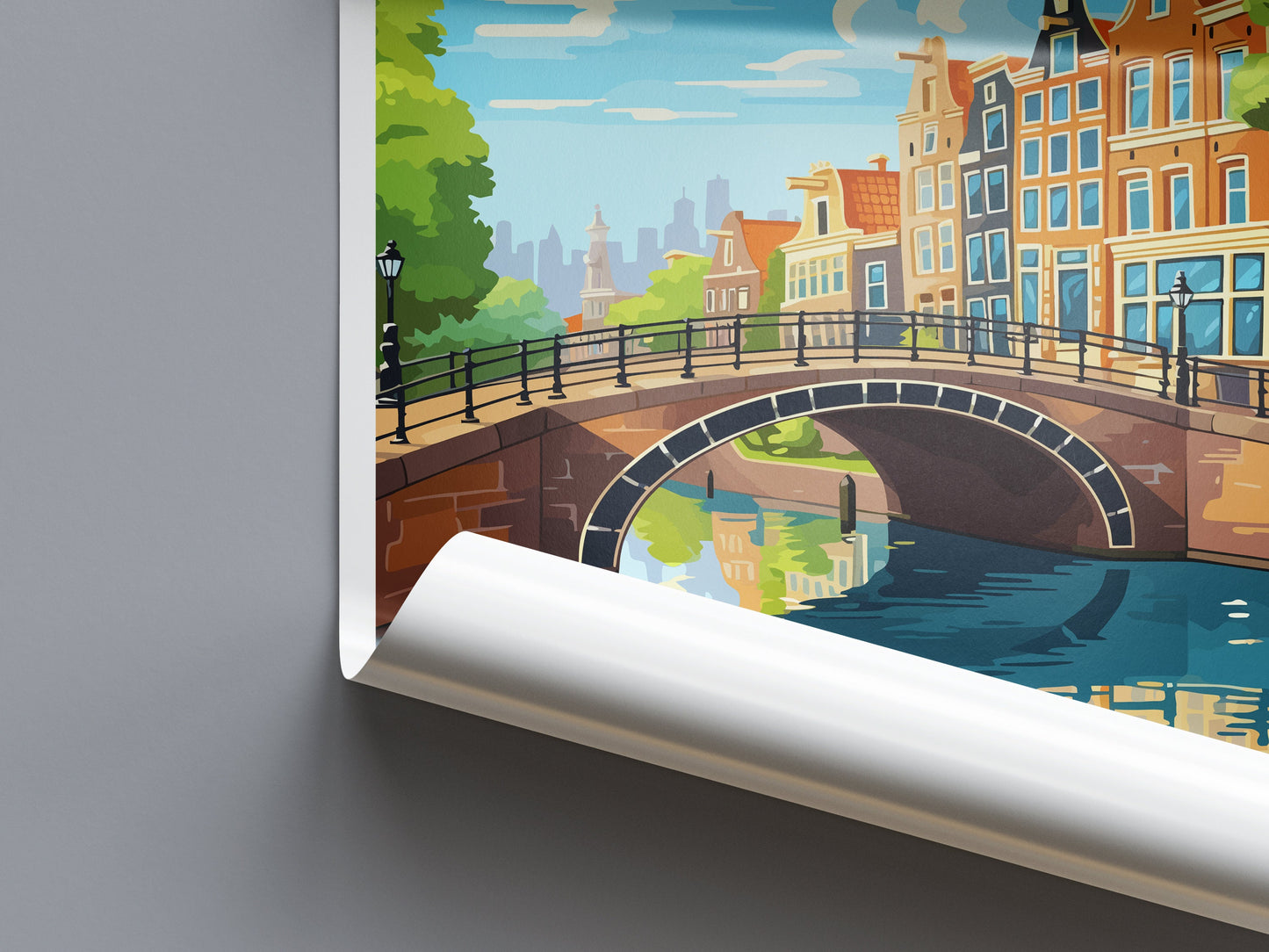 Amsterdam Travel Print Wall Art Amsterdam Wall Hanging Home Décor Amsterdam Gift Art Lovers Netherlands Art Lover Gift Amsterdam Decor