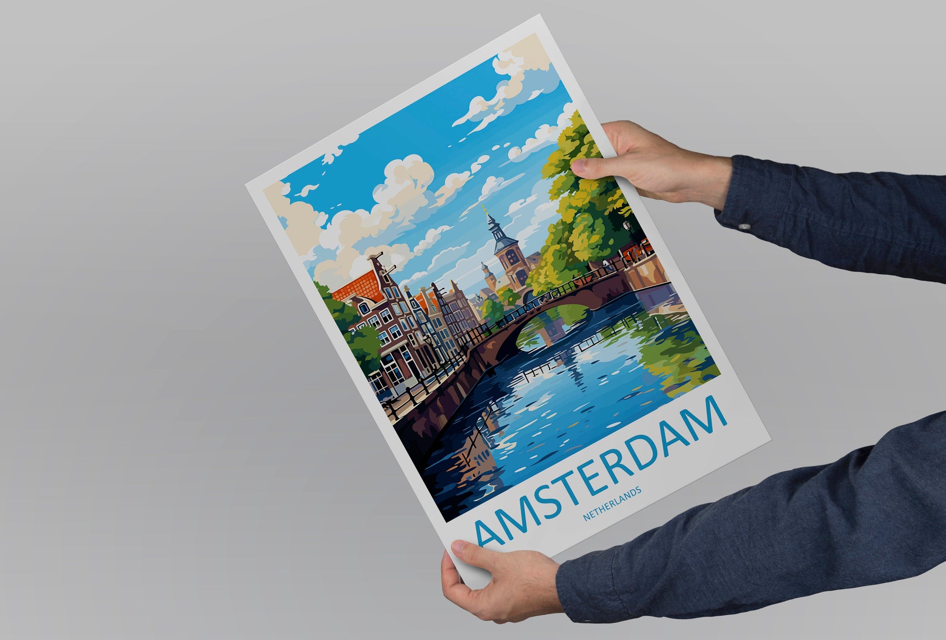 Amsterdam Travel Print Wall Art Amsterdam Wall Hanging Home Décor Amsterdam Gift Art Lovers Netherlands Art Lover Gift Amsterdam Decor