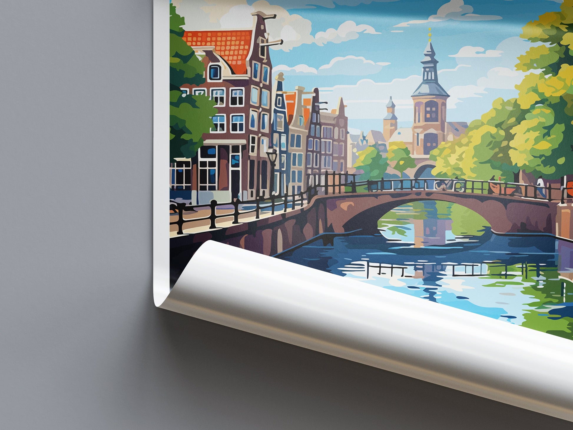 Amsterdam Travel Print Wall Art Amsterdam Wall Hanging Home Décor Amsterdam Gift Art Lovers Netherlands Art Lover Gift Amsterdam Decor