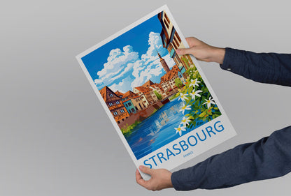 Strasbourg Travel Print Wall Art Strasbourg Wall Hanging Home Decoration Strasbourg France Gift Art Lovers Wall Art Print Art Strasbourg Art