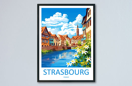 Strasbourg Travel Print Wall Art Strasbourg Wall Hanging Home Decoration Strasbourg France Gift Art Lovers Wall Art Print Art Strasbourg Art