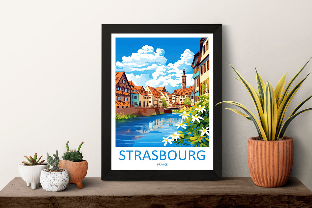 Strasbourg Travel Print Wall Art Strasbourg Wall Hanging Home Decoration Strasbourg France Gift Art Lovers Wall Art Print Art Strasbourg Art