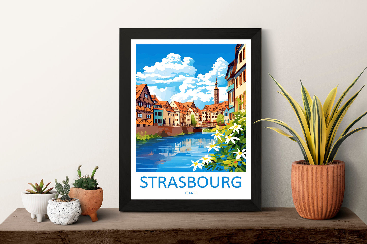 Strasbourg Travel Print Wall Art Strasbourg Wall Hanging Home Decoration Strasbourg France Gift Art Lovers Wall Art Print Art Strasbourg Art