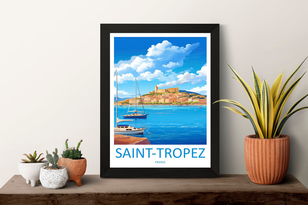 Saint-Tropez Print Saint-Tropez Home Decor Cityscape Art Print Saint-Tropez Wall Art Travel Enthusiast Gift Wall Hanging Saint-Tropez France