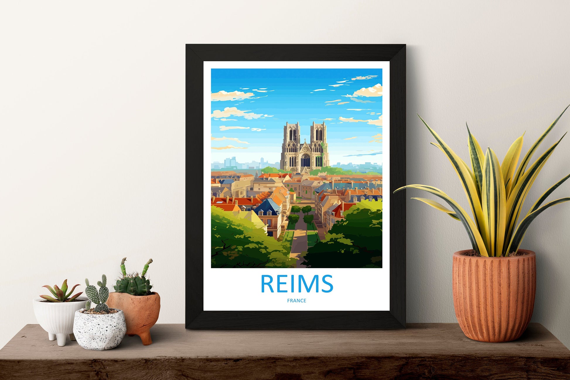 Reims Travel Print Wall Art Reims Wall Hanging Home Décor Reims Gift Art Lovers France Art Lover Gift Reims Print France Artwork Reims Gift