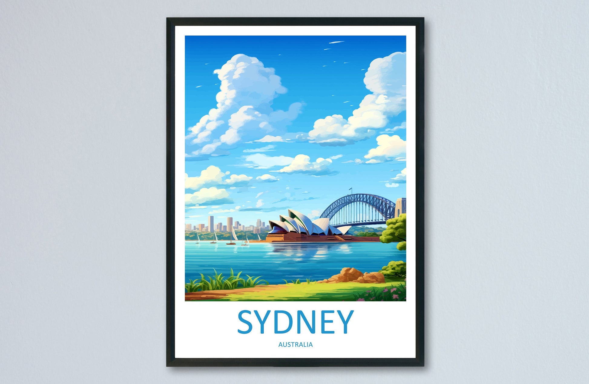 Sydney Opera House Travel Print Wall Art Sydney Opera House Wall Hanging Home Décor Sydney Gift Art Lovers Wall Art Australia Poster Decor