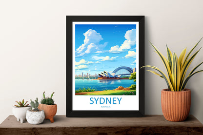 Sydney Opera House Travel Print Wall Art Sydney Opera House Wall Hanging Home Décor Sydney Gift Art Lovers Wall Art Australia Poster Decor