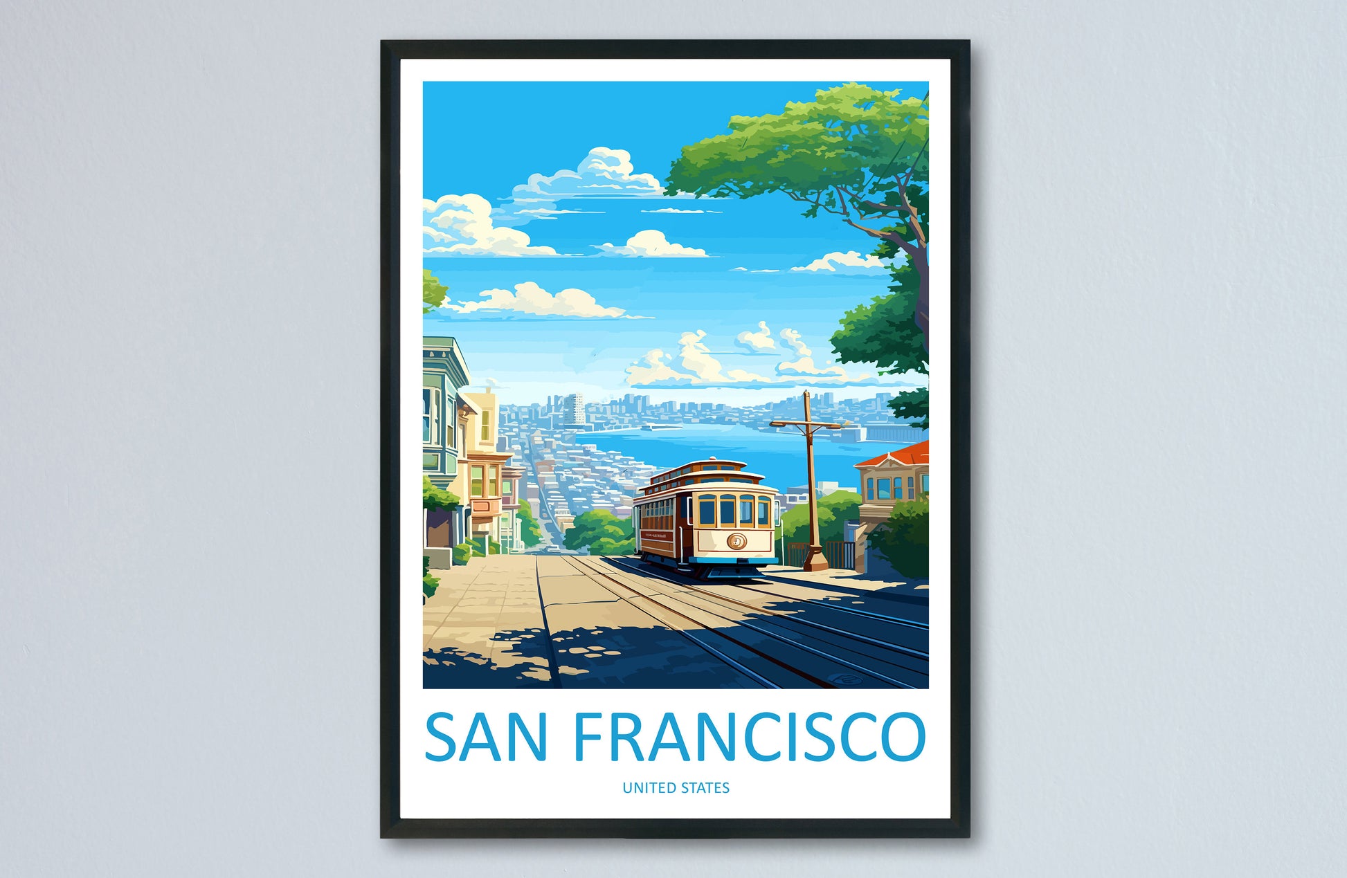 San Francisco Golden Gate Travel Print Wall Art San Francisco Wall Hanging Home Décor San Francisco Gift Art Lovers California Art Lover