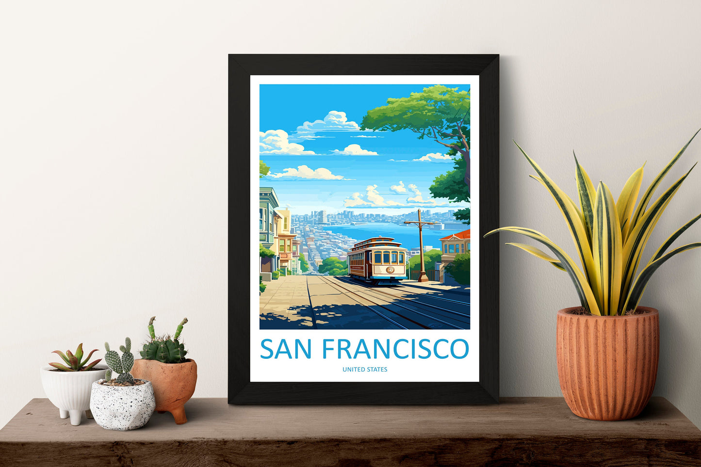 San Francisco Golden Gate Travel Print Wall Art San Francisco Wall Hanging Home Décor San Francisco Gift Art Lovers California Art Lover