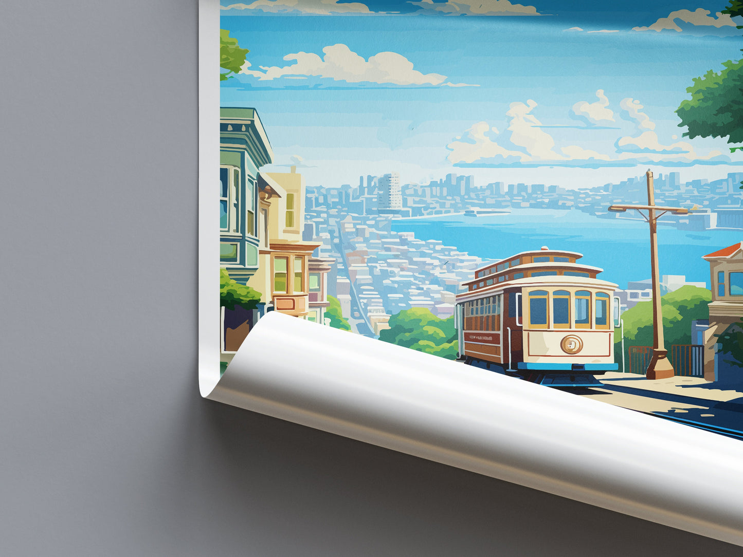 San Francisco Golden Gate Travel Print Wall Art San Francisco Wall Hanging Home Décor San Francisco Gift Art Lovers California Art Lover