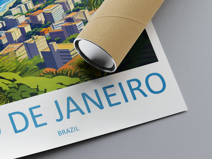 Rio De Janeiro Travel Print Wall Art Rio De Janeiro Wall Hanging Home Decor Rio De Janeiro Gift Art Lovers Wall Art Print Art Brazil Art