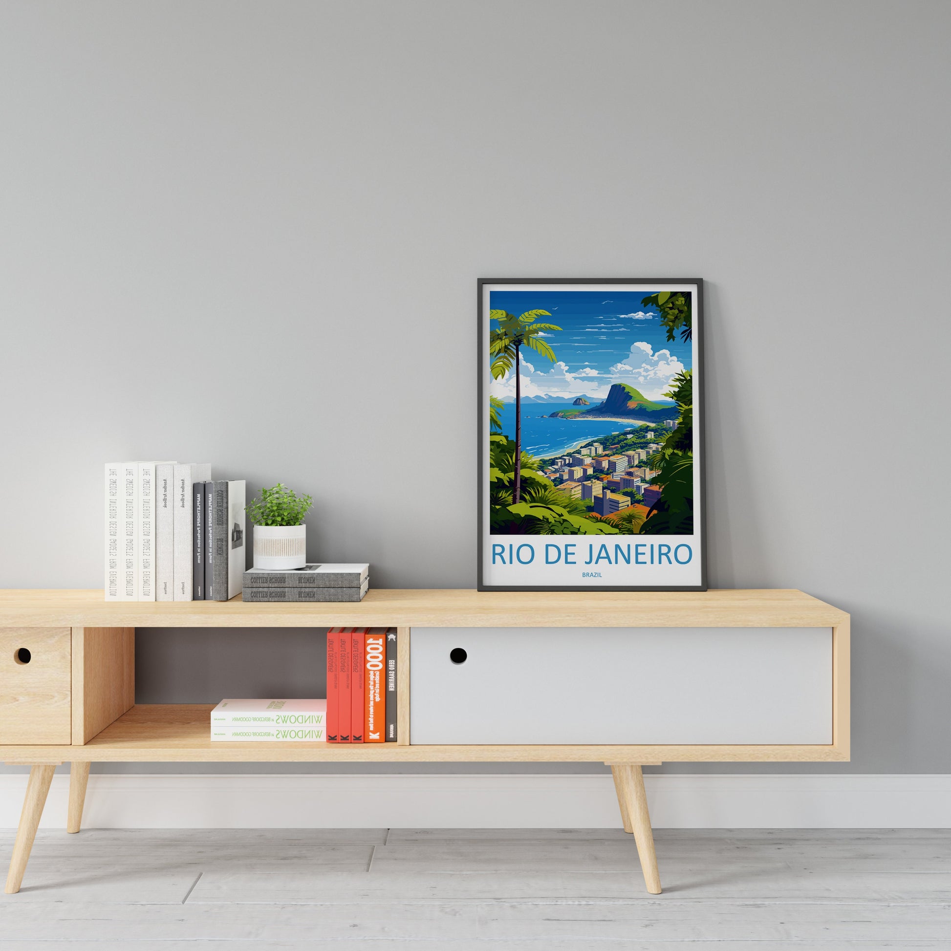 Rio De Janeiro Travel Print Wall Art Rio De Janeiro Wall Hanging Home Decor Rio De Janeiro Gift Art Lovers Wall Art Print Art Brazil Art