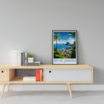 Rio De Janeiro Travel Print Wall Art Rio De Janeiro Wall Hanging Home Decor Rio De Janeiro Gift Art Lovers Wall Art Print Art Brazil Art