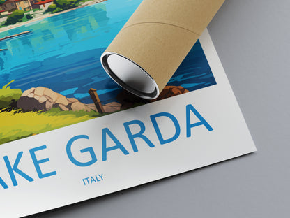 Lake Garda Travel Print Wall Art Lake Garda Wall Hanging Home Decoration Lake Garda Gift Art Lovers Wall Art Print Art Lake Garda Travel Art