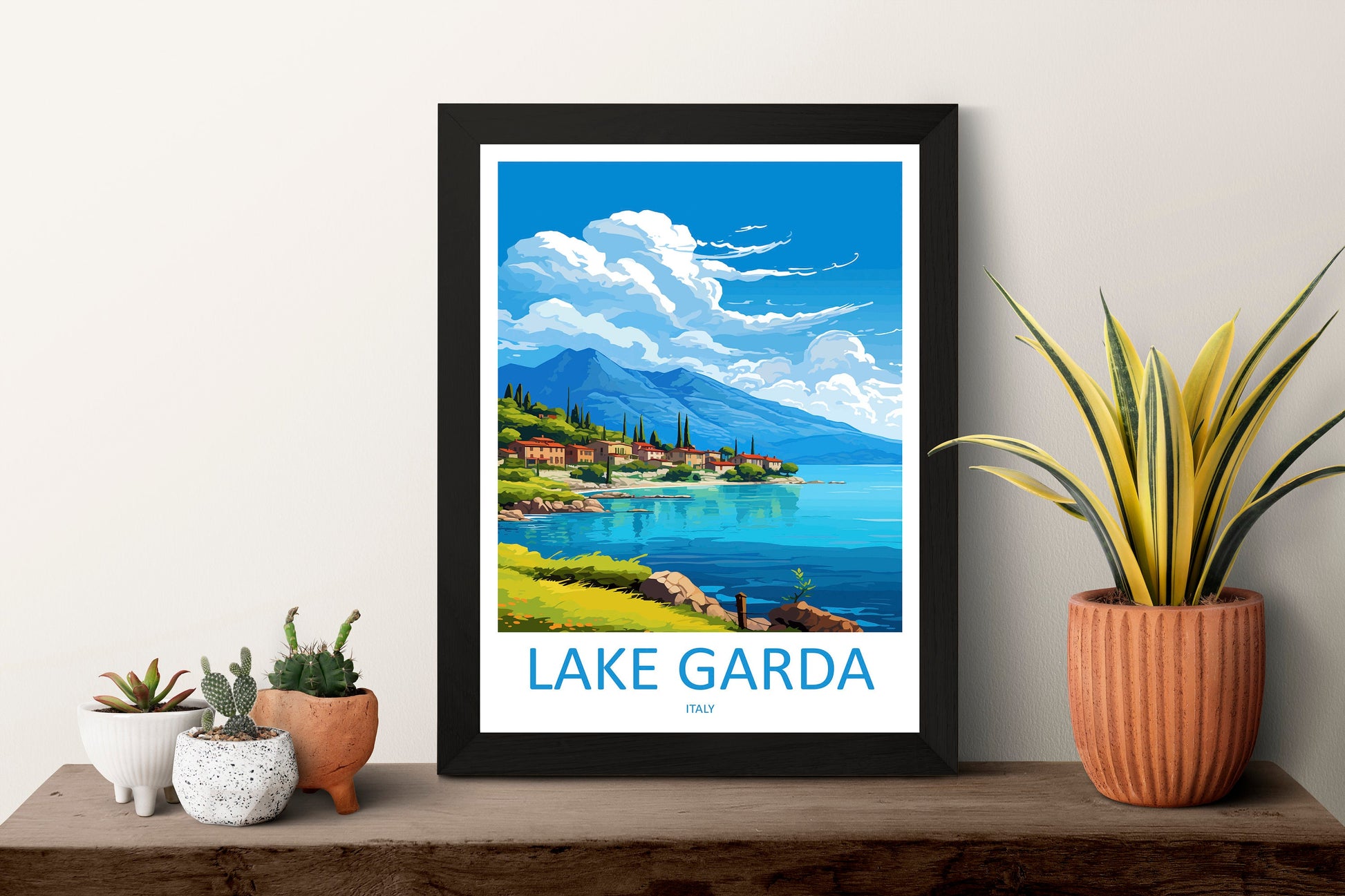 Lake Garda Travel Print Wall Art Lake Garda Wall Hanging Home Decoration Lake Garda Gift Art Lovers Wall Art Print Art Lake Garda Travel Art