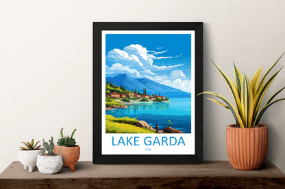Lake Garda Travel Print Wall Art Lake Garda Wall Hanging Home Decoration Lake Garda Gift Art Lovers Wall Art Print Art Lake Garda Travel Art