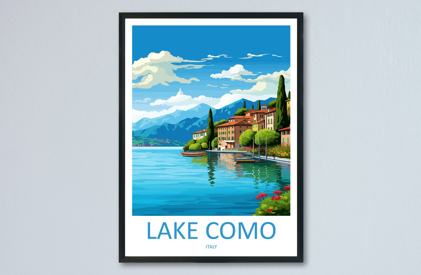 Lake Garda Travel Print Wall Art Lake Garda Wall Hanging Home Decoration Lake Garda Gift Art Lovers Wall Art Print Art Lake Garda Travel Art