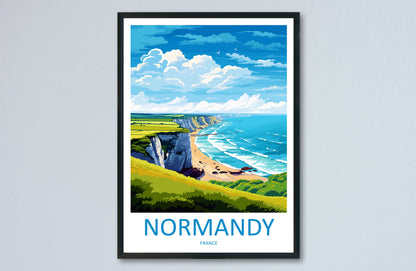 Normandy Travel Print Wall Art Normandy Wall Hanging Home Décor Normandy Gift Art Lovers France Art Lover Gift Normandy Print France Artwork
